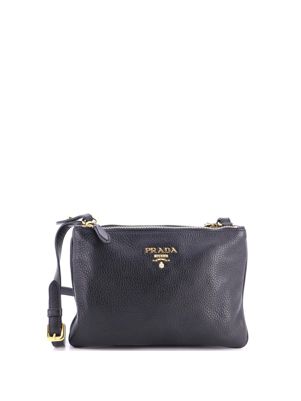 Prada Double Zip Crossbody Bag Vitello #275419P10B